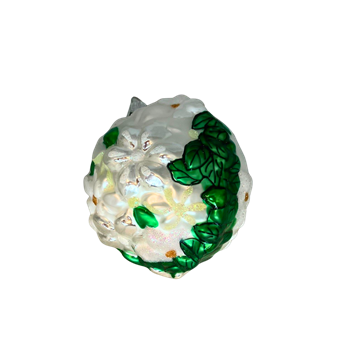 Julestjerne Blomsterkugle - HVID